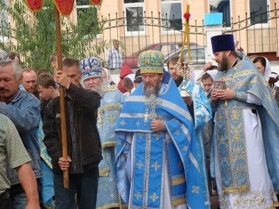 Радость торжества Успения Пресвятой Богородицы Епископ Клинцовский Сергий разделил с духовенством Епархии в п.г.т. Климово