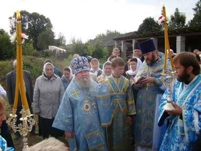 Радость торжества Успения Пресвятой Богородицы Епископ Клинцовский Сергий разделил с духовенством Епархии в п.г.т. Климово