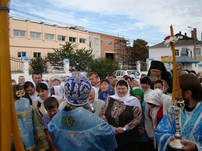 Радость торжества Успения Пресвятой Богородицы Епископ Клинцовский Сергий разделил с духовенством Епархии в п.г.т. Климово