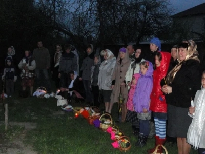 ХРИСТОС ВОСКРЕСЕ! Освящение пасхальных приношений совершено в селах Новозыбковского района