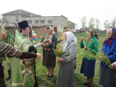 Благословен Грядущий во имя Господне! Осанна в вышних! (Мф.21:9) – впервые в селе Новые Бобовичи Новозыбковского благочиния Брянской Епархии совершено освящение ваий