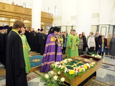 В день памяти Святаго Благоверного Князя Олега Брянского, Епископ Брянский и Севский Александр, в сослужении духовенства Епархии совершил Божественную литургию в Кафедральном Соборе во Имя Святой Троицы