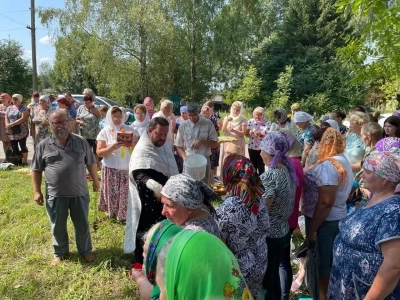 В Праздник Преображение Господне в пгт. Красная Гора и молитва о восстановлении поруганного храма в селе Медведи