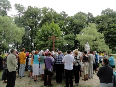 В селе Замишево Новозыбковского района совершено Молебное пение у Поклонного Креста