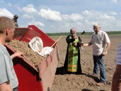 Хлеб наш насущный даждь нам днесь… (Мф.6:11) – Благочинный освятил поля в окрестностях Новозыбкова