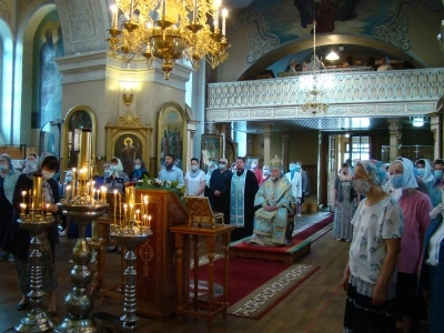 В день празднования иконе Божией Матери «Почаевская» Епископ Клинцовский и Трубчевский Владимир возглавил праздничное богослужение в городе Новозыбкове